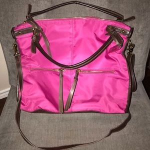 Large Fuchsia Nylon Bag